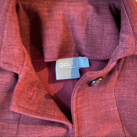 Burgundy ASOS Duster Jacket - Picture 2 of 4